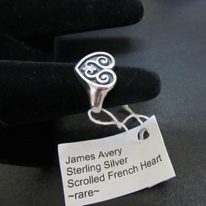 James Avery Scrolled French Heart ring